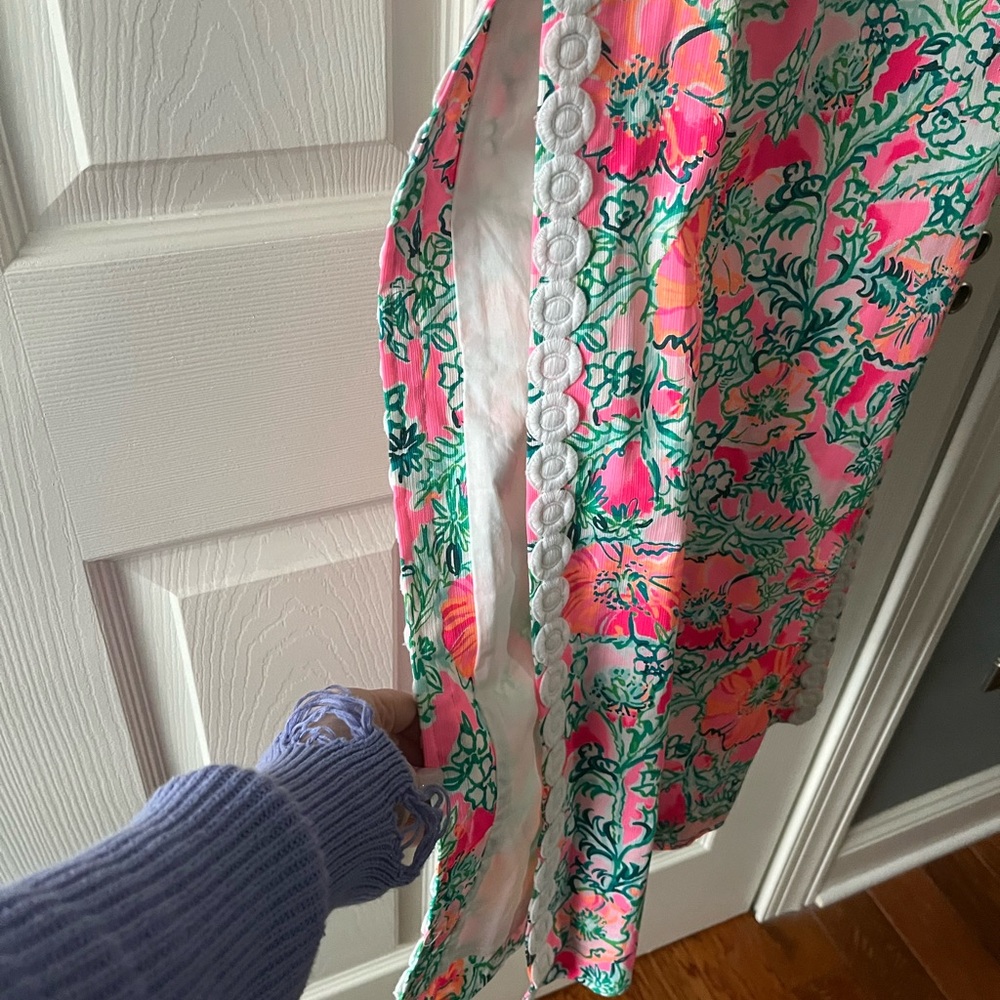 Lilly Pulitzer Ashler Maxi Shift Dress in Soleil Pink/Perfect Poppy NWT Size 2 - Picture 3 of 5